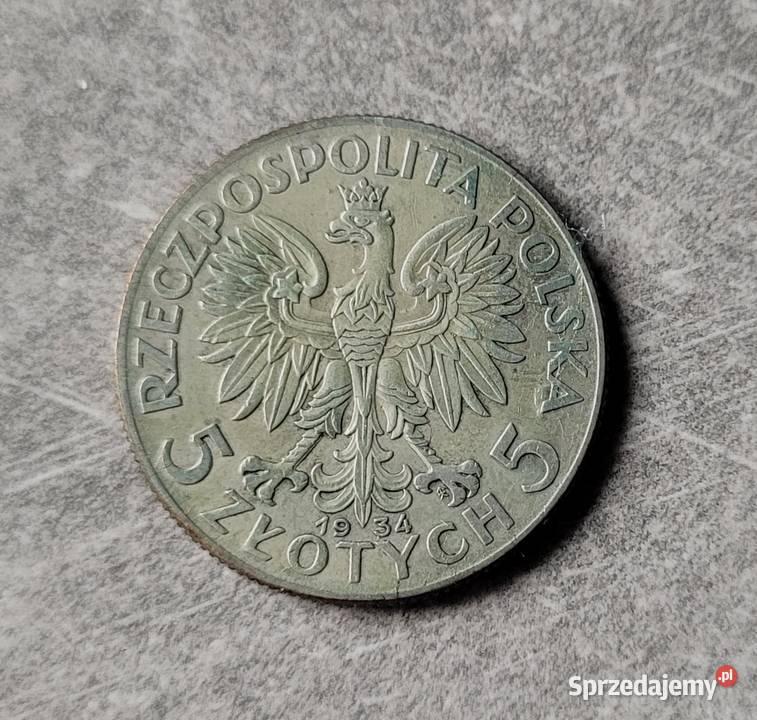 235 POLSKA II RP srebro 5 Złotych 1934 r Głowa