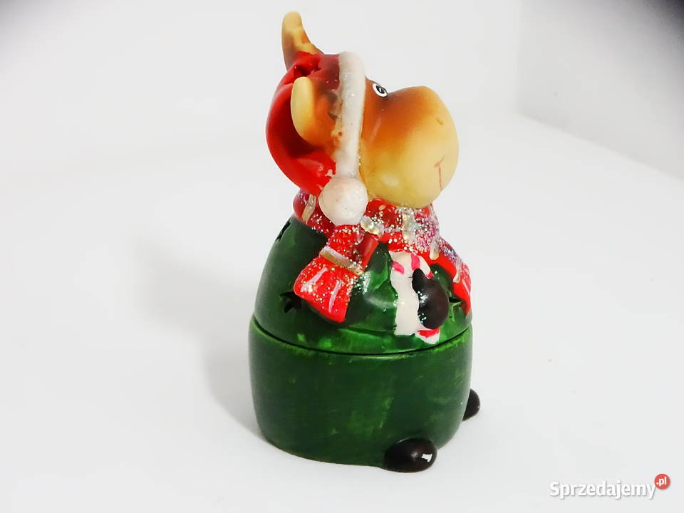 Zimowa figurka lampion porcelanowy dekoracja Biłgoraj sprzedam