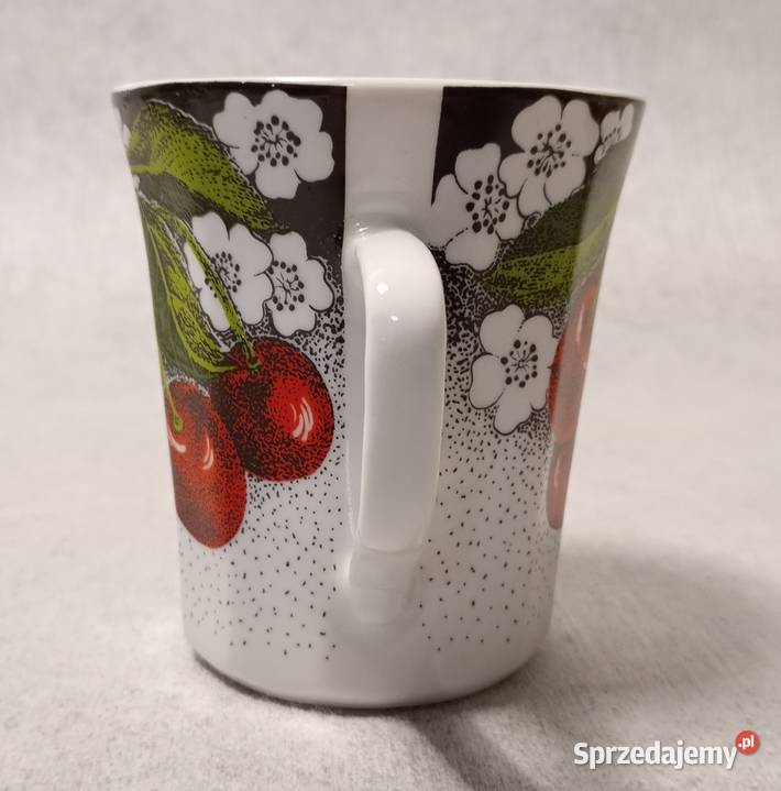 Chodzież Porcelanowy Kubek Wiśnia Wiśnie Łódź