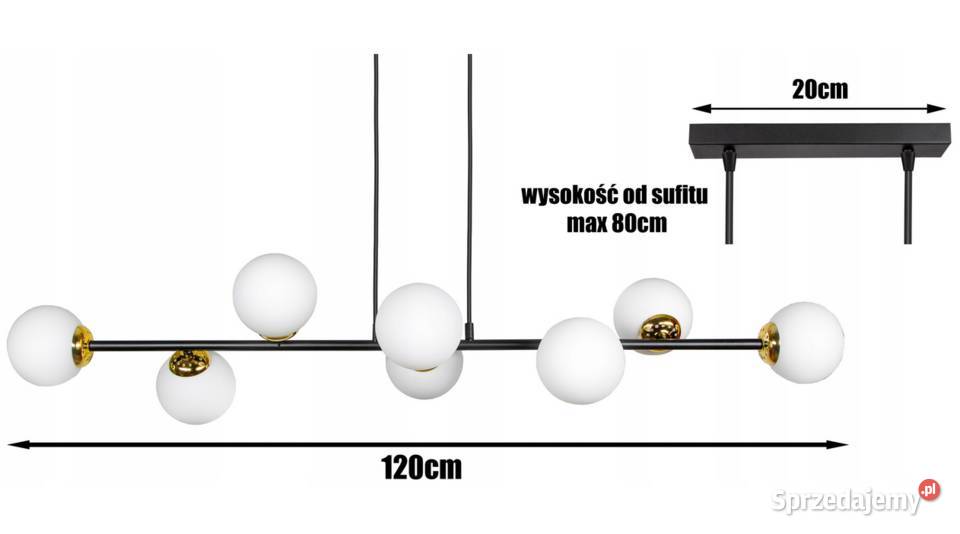 LAMPA WISZĄCA SUFITOWA ŻYRANDOL Szklana PLAFON Choroszcz