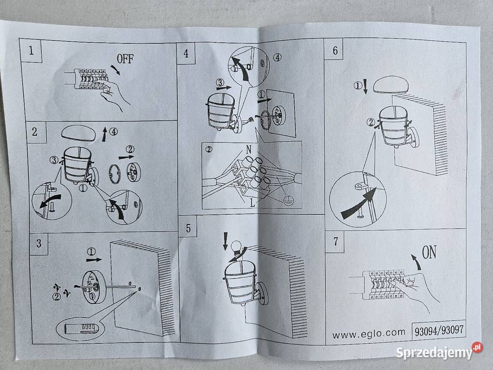 Lampa zewnętrzna kinkiet Aloria Eglo dom Kowal
