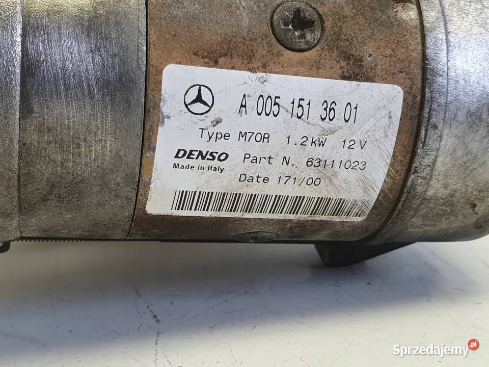 ROZRUSZNIK Mercedes SLK 23 K ROZRUSZNIK Układ elektryczny silnika lubelskie Chełm sprzedam
