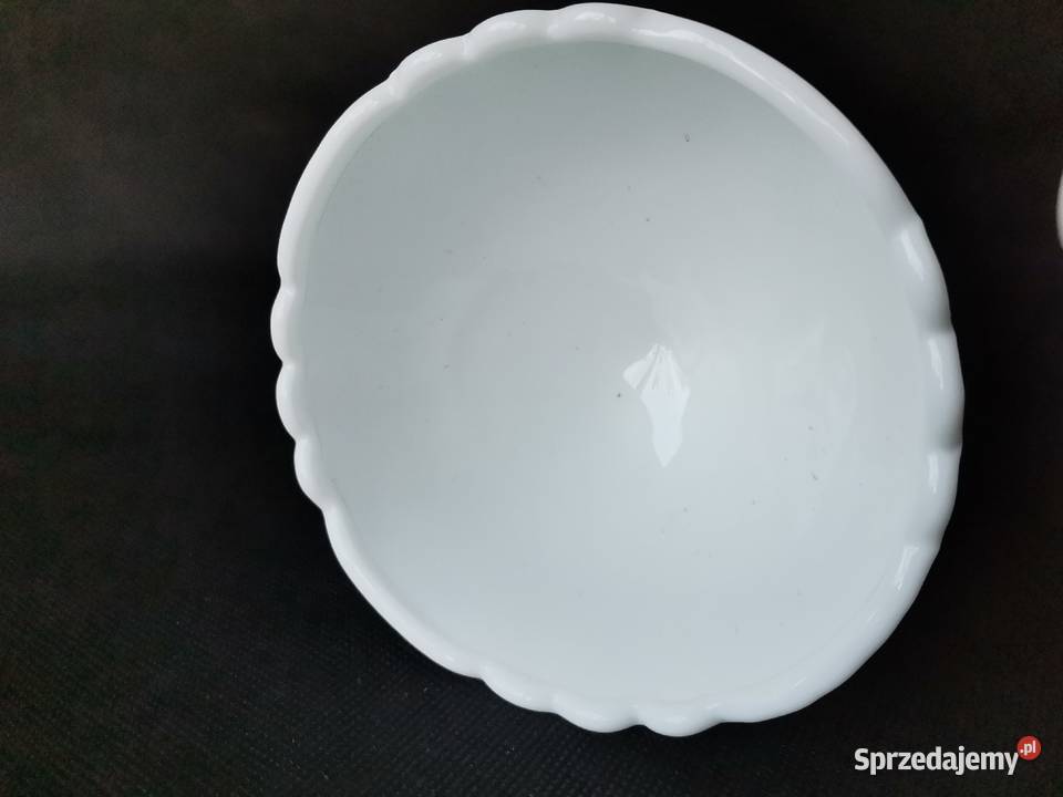 Stara biała cukierniczka cukiernica Wachlarze śląskie Katowice