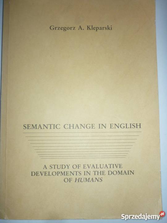 SEMANTIC CHANGE IN ENGLISH G A KLEPARSKI Książki do nauki języka obcego