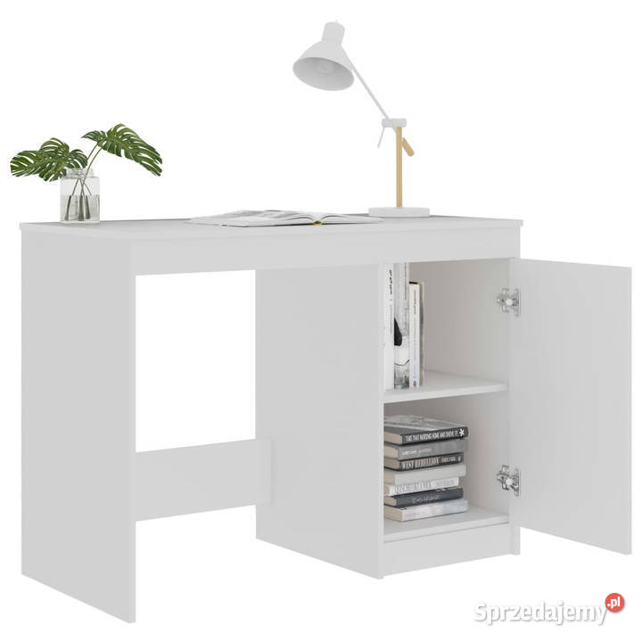 Biurko białe 100x50x76 materiał drewnopochodny sprzedam