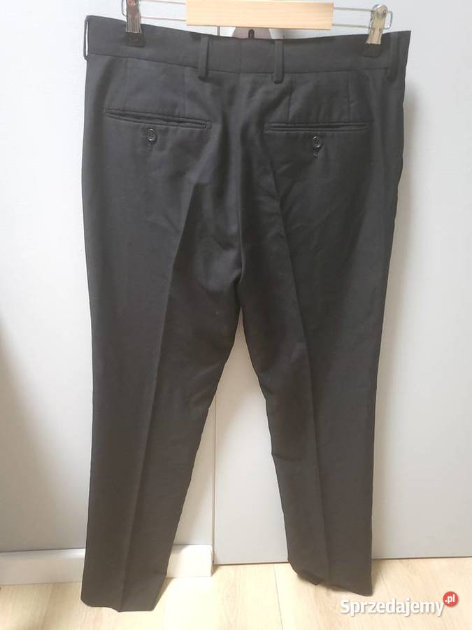 Spodnie męskie eleganckie garniturowe czarne 48 Warszawa