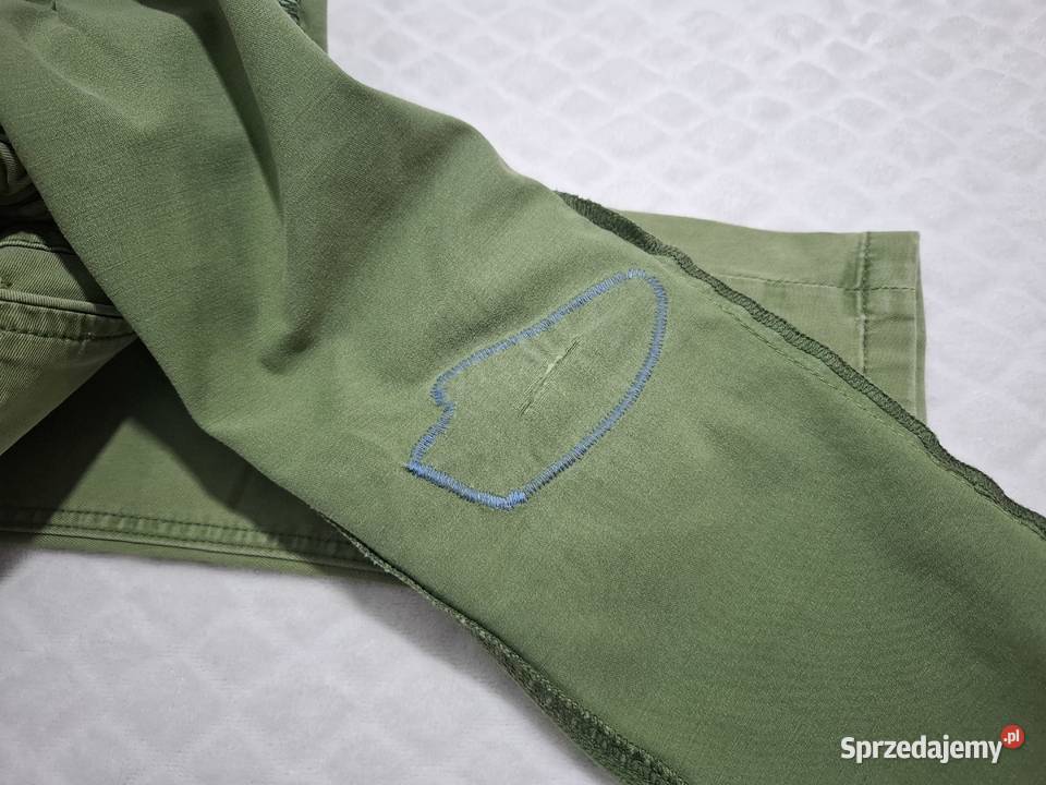 Spodnie chłopięce rurki zielone piłka trampek chłopiec Czeladź