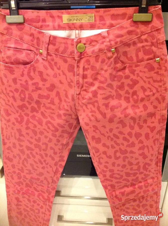 Spodnie Jeans Damskie AMISU M panterka j nowe Nowa Sól sprzedam