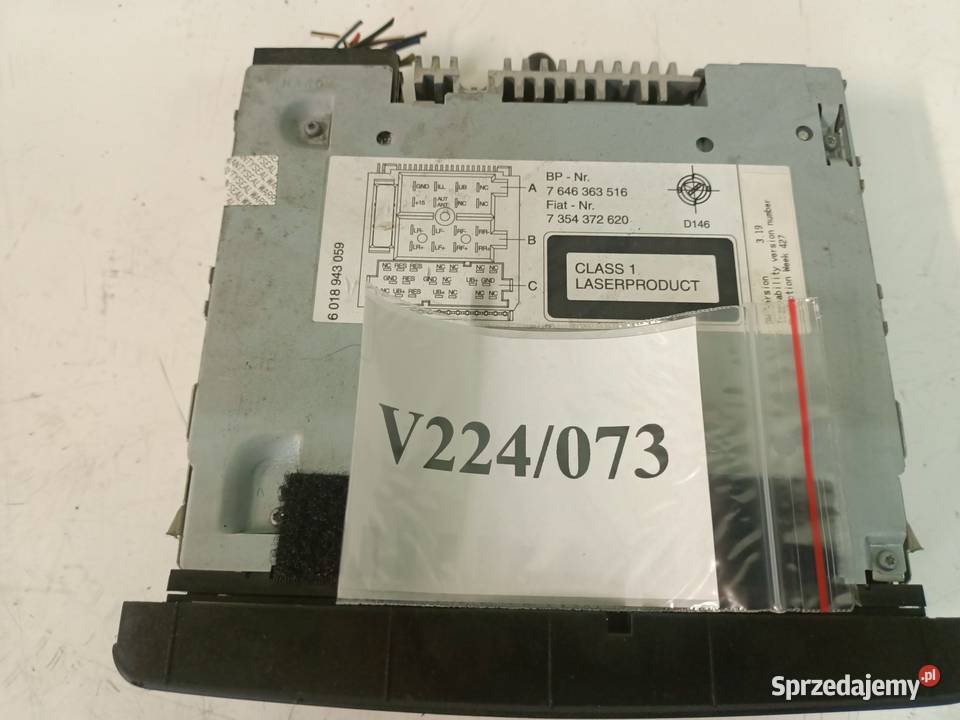 RADIO FIAT DOBLO 0010 7354372620 NO V224073