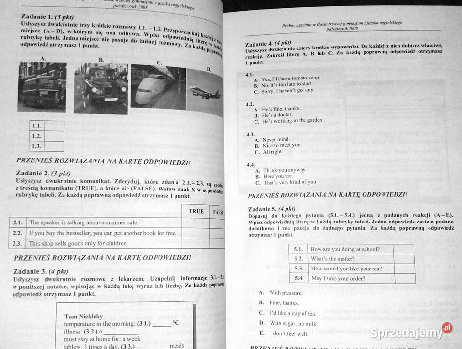 Egzamin Gimnazjalny Język angielski Oryginalne lubelskie Chełm