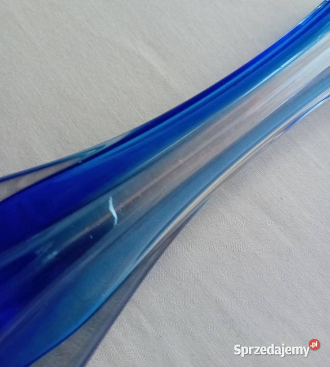 Wazon ze szkła dwubarwnego Viking Glass USA lata Koźminek