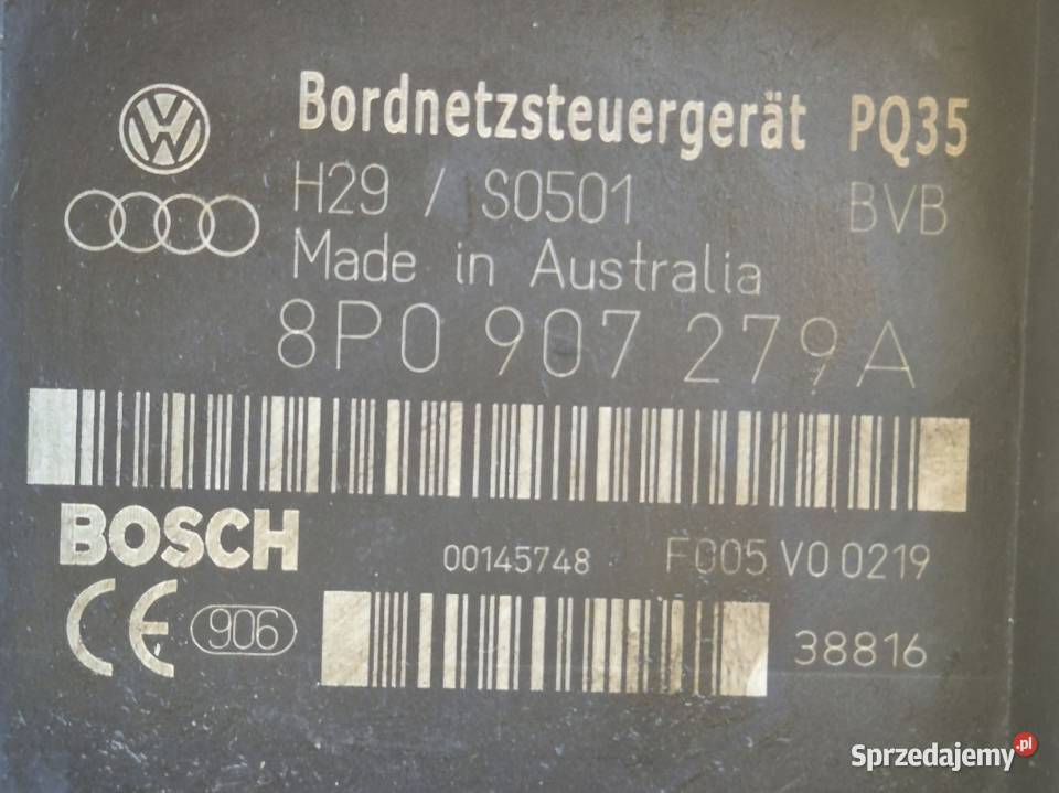 MODUŁ STEROWNIK BORDNETZ AUDI A3 8P 8P0907279A osobowe świętokrzyskie Działoszyce