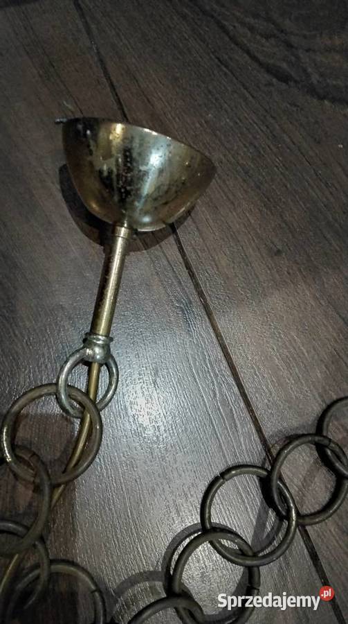 Lampa Wisząca SAKU Szklana Kula Vintage lata Nowa Sól
