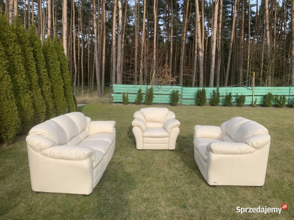 ITALSOFA WŁOSKI KOMPLET WYPOCZYNKOWY SKÓRA Kalety