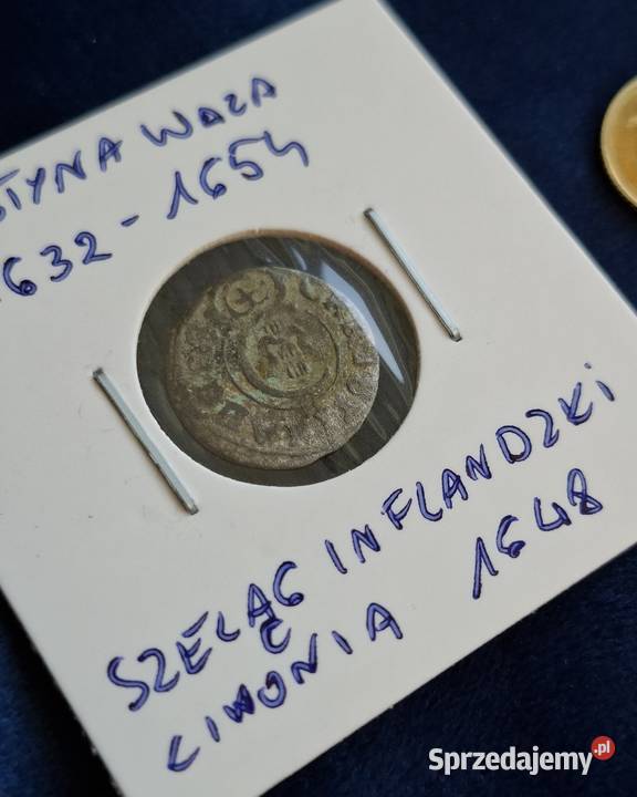 Szeląg inflancki Krystyna Ryga 1648 okupacja Wejherowo sprzedam