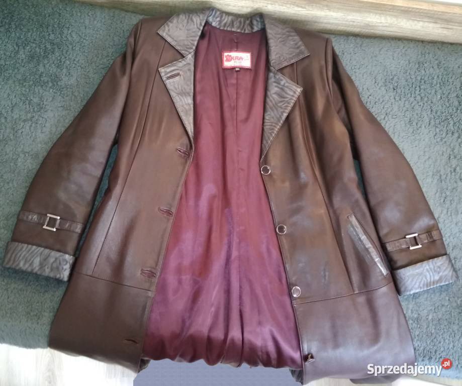 Płaszcz damski ze skóry naturalnej w kolorze Wiosenna/Jesienna  łódzkie Łódź