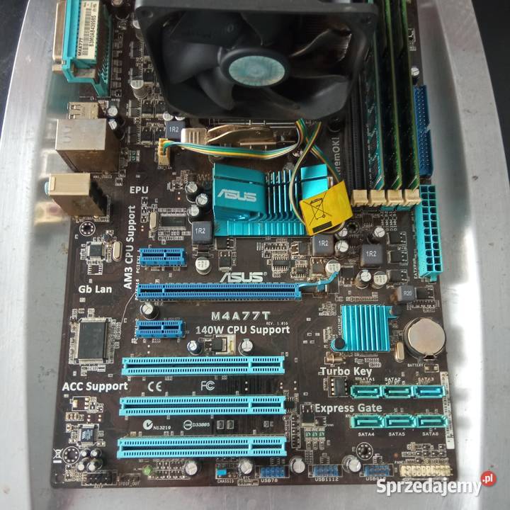 Płyta główna Asus M4A77T plus procesor i 3 x ram Szczecin
