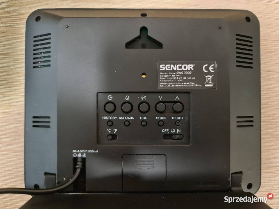 Stacją pogody wyświetlacz Sencor SWS9700 Pozostałe Czarna Woda