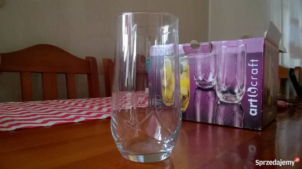 Nowe literatki wysokie 400 ml przezroczysty Ceramika i szkło Olkusz
