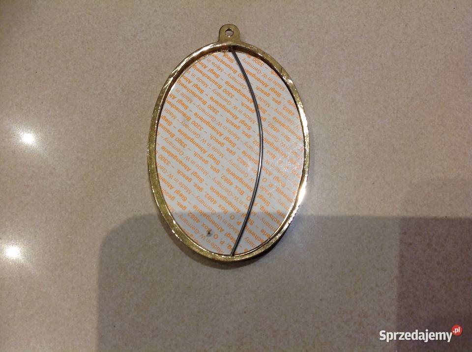 Stara Owalna Ramka Złota Mosiężna na Zdjęcie do Nowa Sól sprzedam