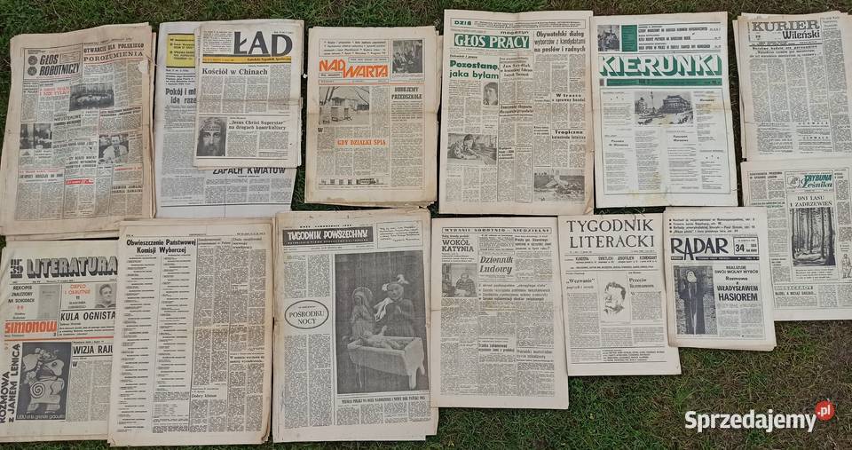 Stare gazety z lat 50607080 dodatki do gazet łódzkie Wieluń