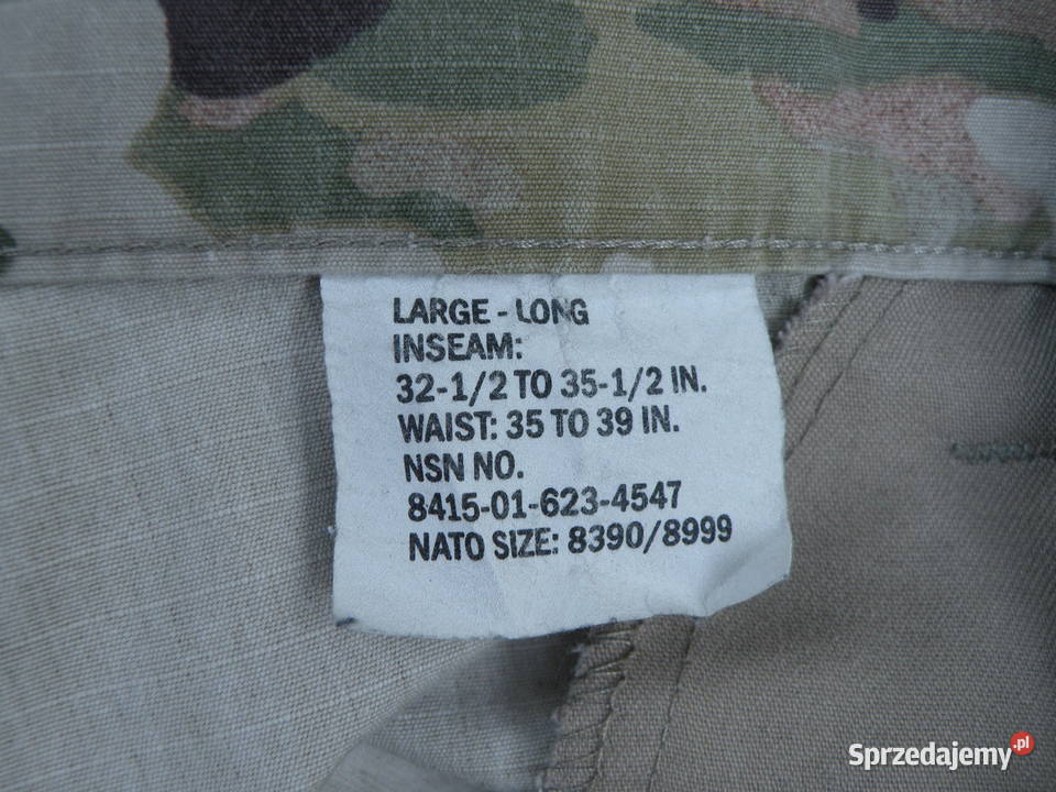 Spodnie ACU multicam ocp large long joggery