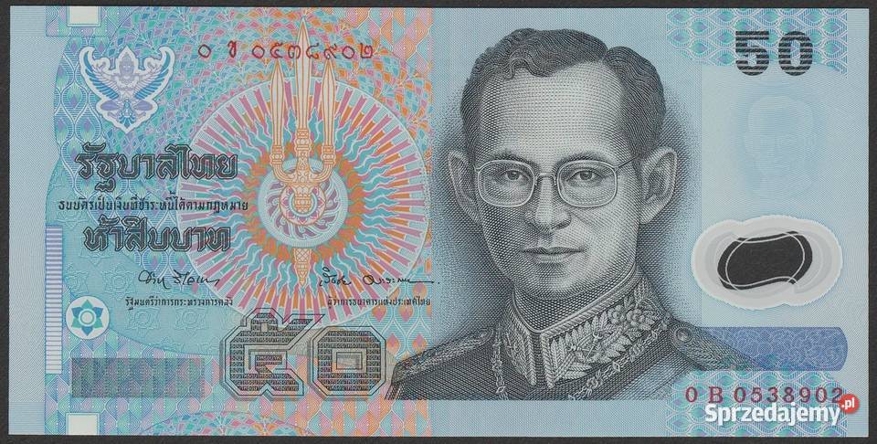 Tajlandia 50 baht batów 1997 POLIMER stan Łódź