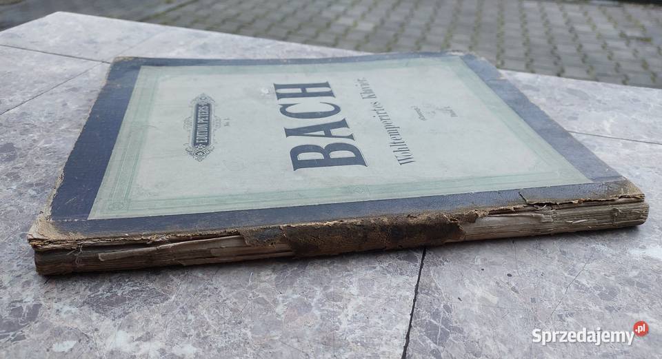 Stara książka nuty na fortepian JS Bach Czerny Tczew sprzedam