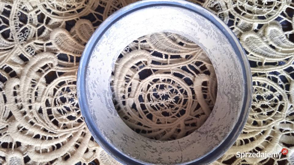 OKRĄGŁA DREWNIANA RAMKA BIELONA Piła