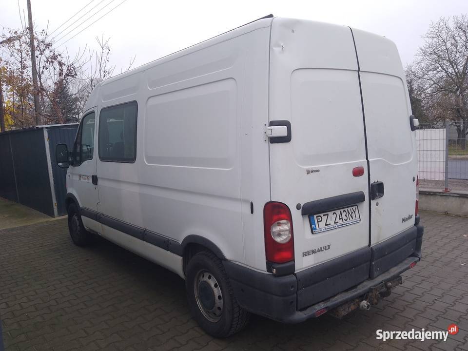 Renault Master 2009r 25 TD 6 osób brygadowy diesel Pobiedziska