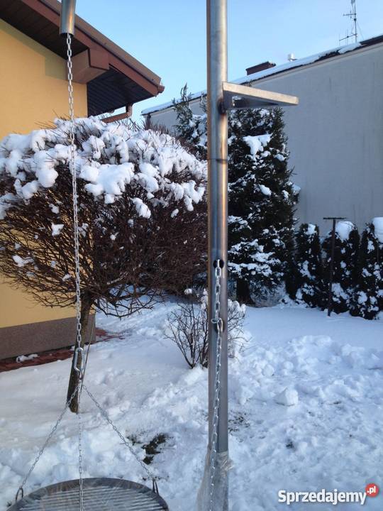 Grill ogrodowy wiszący ruszt ogniskiem Grillowanie Ogród Krosno