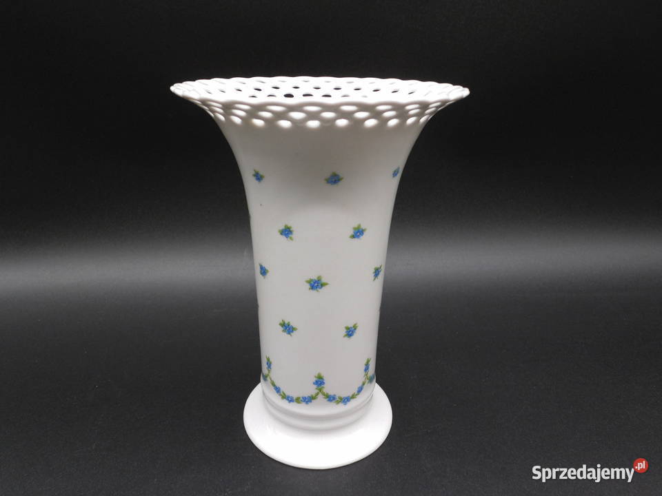 Przepiękny Porcelanowy Wazon Śnieżnobiały Raszków