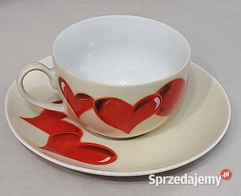 Filiżanka porcelanowa serca mazowieckie