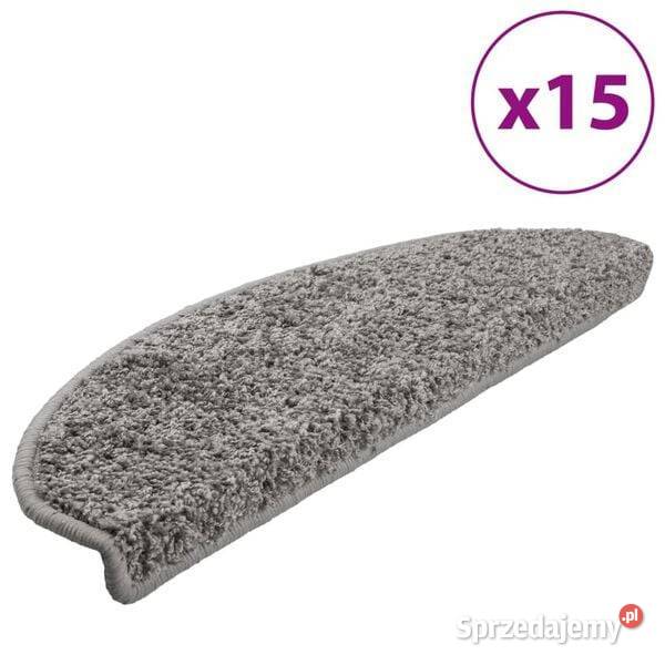 vidaXL Maty na schody 15 65x21x4 Szare