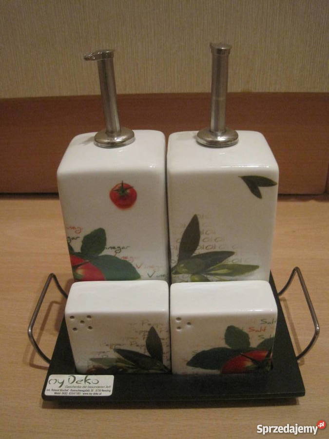Elegancki zestaw do przypraw Oliwa Vinegar Zielona Góra