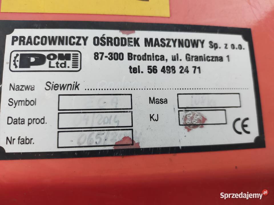 Gruber POM BRODNICA 26 m agregat ścierniskowy Dmosin