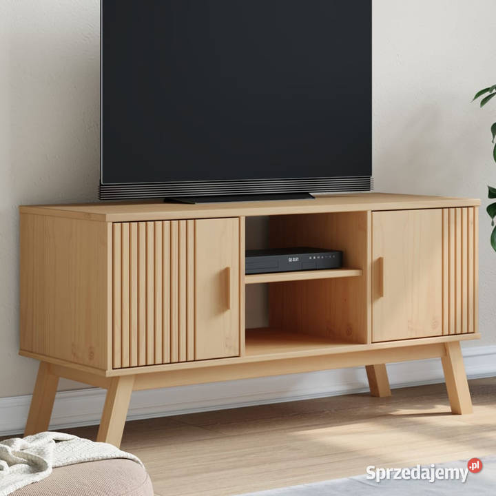 Szafka RTV OLDEN brązowa 114x43x57 lite drewno Warszawa
