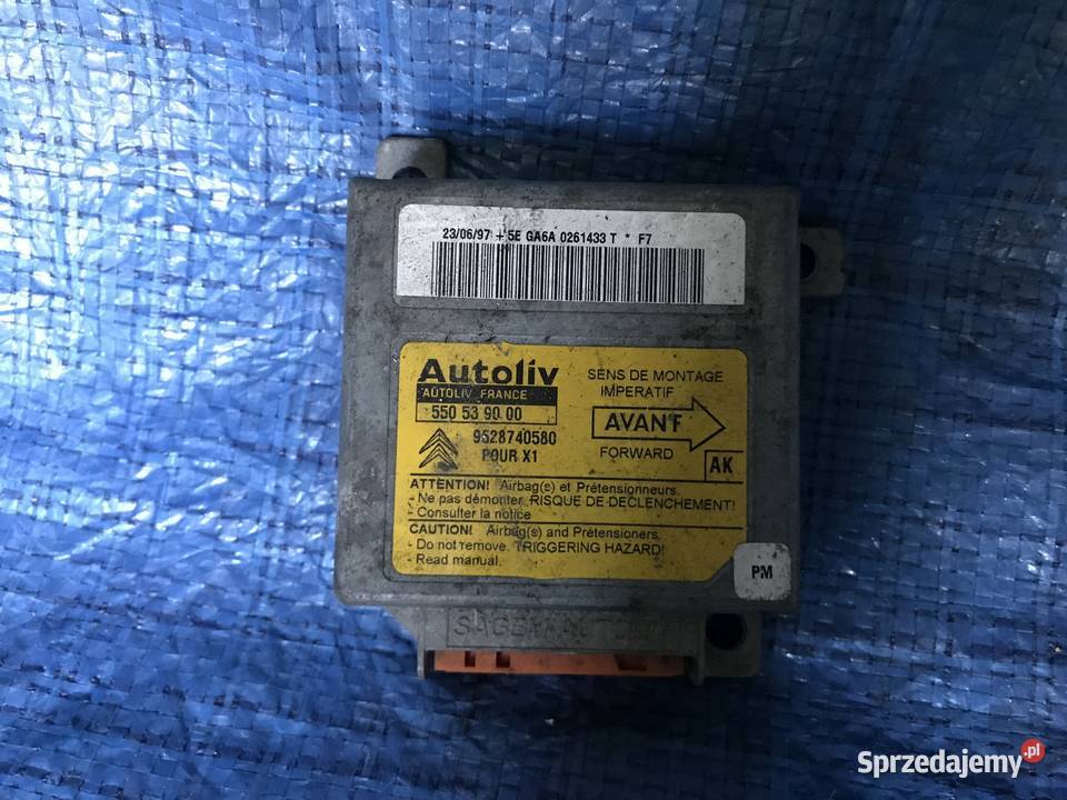 CITROEN XANTIA SENSOR MODUŁ AIRBAG 9628740580 Komputery Bolesławiec sprzedam