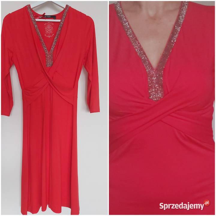 Śliczna sukienka Marc Aurel rozmiar 36 38 Bez wzoru lubelskie Lublin sprzedam