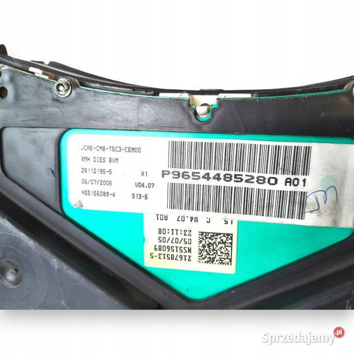 LICZNIK ZEGARY P9654485280 Peugeot 307 14 16 20 Chełm