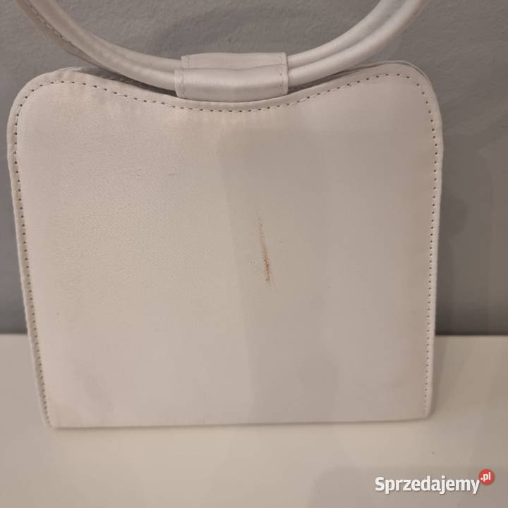 Mała biała torebka wysadzana koralikami małopolskie Kraków