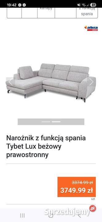 Sprzedam narożnik Abra Tybet Lux wielkopolskie Sompolno