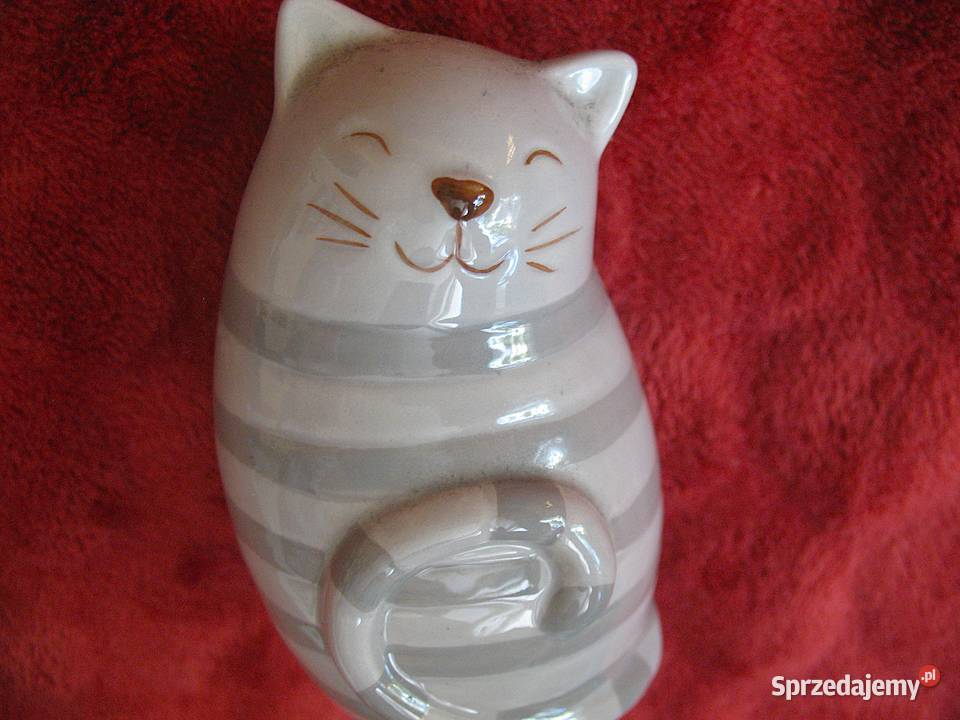 Kot uśmiechnięty porcelana 9 x 6 x 5