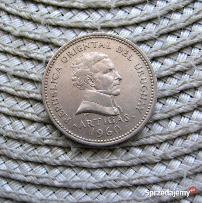 Urugwaj 1 Peso 1960r Artigas Numizmatyka Kalisz sprzedam
