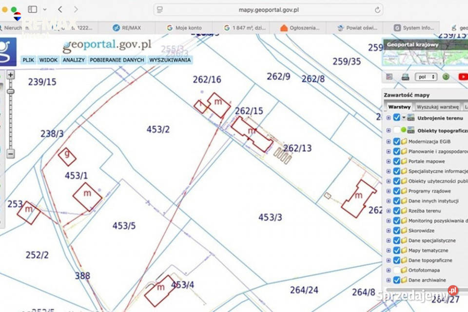 Działki z WZ na 9 domów Zaborze Wodna 8521m2