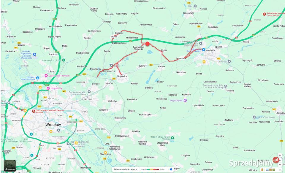 Działki 14002500m2 Woda Miejska Energia budowlana Długołęka sprzedam