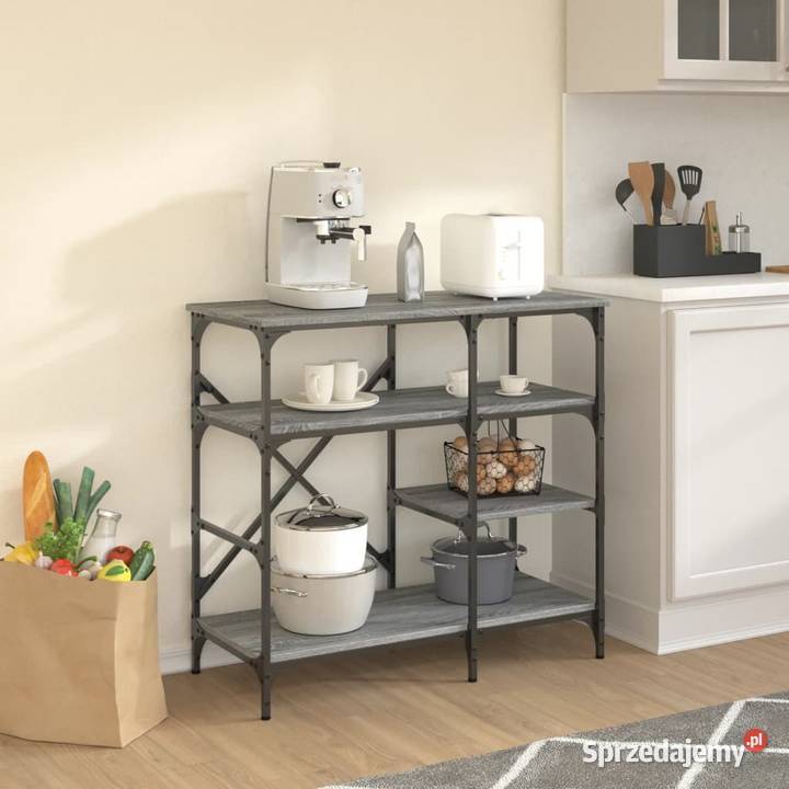 vidaXL Regał kuchenny szary dąb sonoma 90x40x84 Warszawa sprzedam