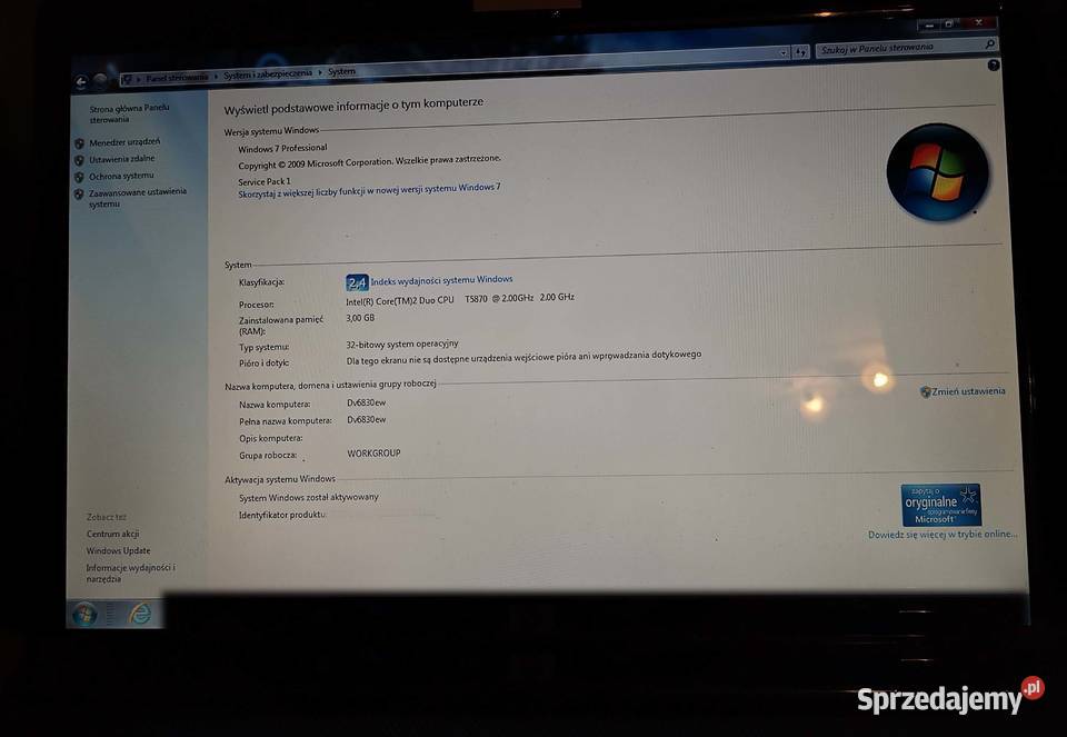 Używany Laptop z serii Hp Pavilion DV6700 model Lędziny sprzedam