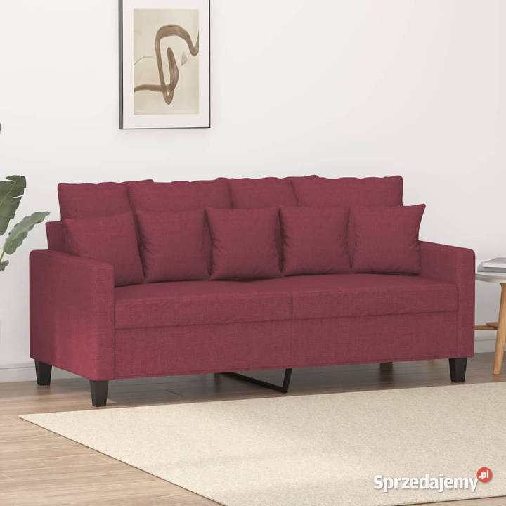 Sofa 2osobowa winna czerwień 140 tapicerowana