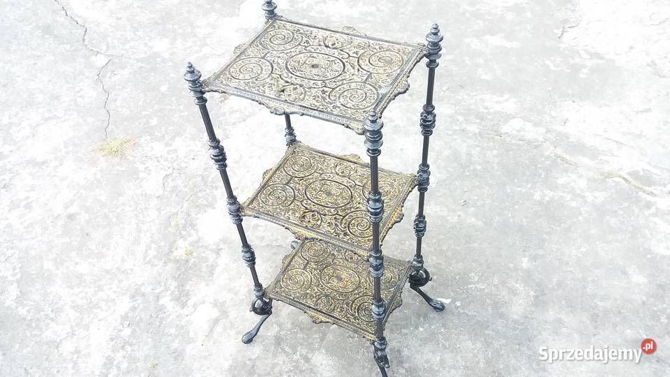 Kwietnik Ażurowy Metalowy stolik Płońsk